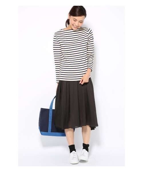 SAINT JAMES（セントジェームス）の「saint james OUESSANTボーダープルオーバー（カットソー・Ｔシャツ・レディース・ブラック/ネイビー/レッド/ナチュラル/ブラウン/レッド A・36/38）」の15枚目の写真