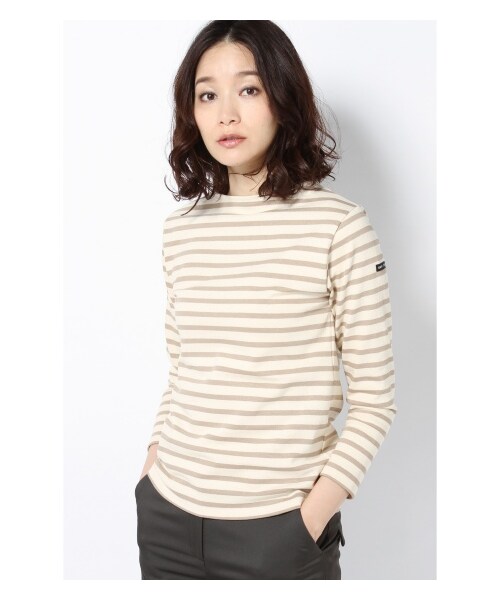 SAINT JAMES（セントジェームス）の「saint james OUESSANTボーダープルオーバー（カットソー・Ｔシャツ・レディース・ブラック/ネイビー/レッド/ナチュラル/ブラウン/レッド A・36/38）」の2枚目の写真