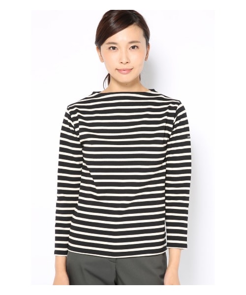 SAINT JAMES（セントジェームス）の「saint james OUESSANTボーダープルオーバー（カットソー・Ｔシャツ・レディース・ブラック/ネイビー/レッド/ナチュラル/ブラウン/レッド A・36/38）」の7枚目の写真