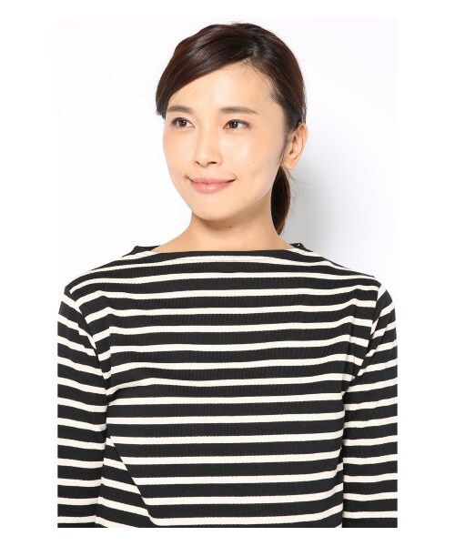 SAINT JAMES（セントジェームス）の「saint james OUESSANTボーダープルオーバー（カットソー・Ｔシャツ・レディース・ブラック/ネイビー/レッド/ナチュラル/ブラウン/レッド A・36/38）」の10枚目の写真