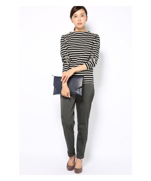 SAINT JAMES（セントジェームス）の「saint james OUESSANTボーダープルオーバー（カットソー・Ｔシャツ・レディース・ブラック/ネイビー/レッド/ナチュラル/ブラウン/レッド A・36/38）」の14枚目の写真