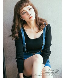 catworld | 後露背交叉針織衫(その他)