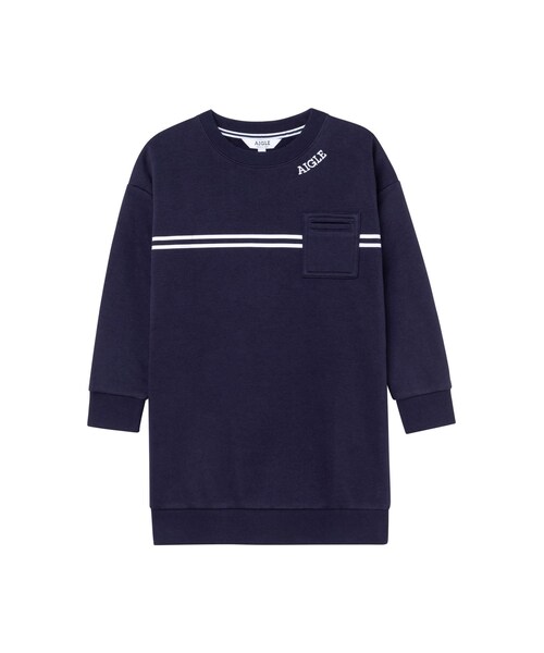 AIGLE(エーグル)の「スエット ドレス(ワンピース・キッズ・ネイビー (84E))」の1枚目の写真