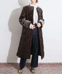 IENA（イエナ）の「《予約》IENA LA BOUCLE ベロアキルティングコート