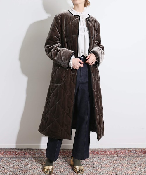 IENA（イエナ）の「《予約》IENA LA BOUCLE ベロアキルティングコート