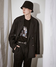 URBAN RESEARCH iD T/R飾帶雙排扣西裝外套