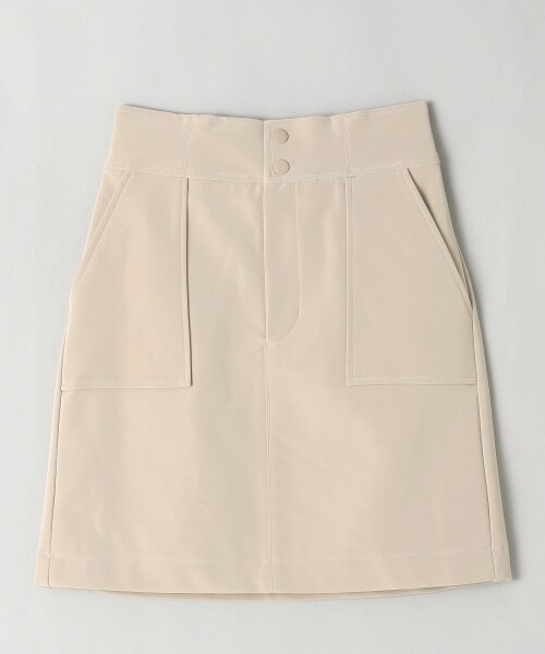 JEANASIS(ジーナシス)の「スムースヴィーガンレザーハイウエストミニスカート(スカート・ブラック()/グレージュ()/カーキ()・S/M)」の2枚目の写真