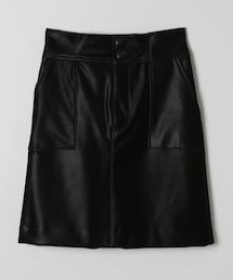 JEANASIS | スムースヴィーガンレザーハイウエストミニスカート(スカート)