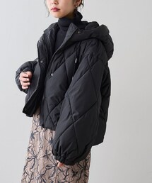 natural couture（ナチュラルクチュール）の「マイクロタフタダイヤキルト中綿ジャケット（ブルゾン・レディース）」