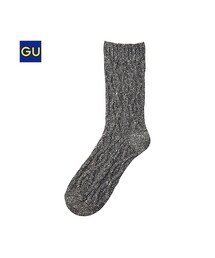 GU | （GU）クルーソックス（ネップ）(レッグウェア)