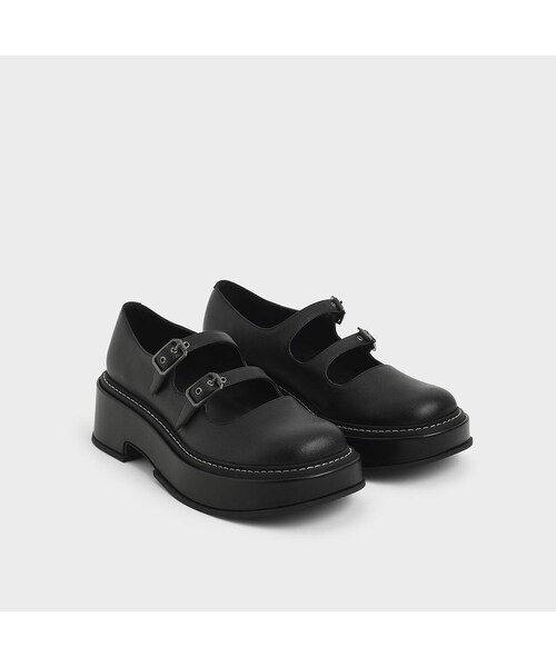 CHARLES & KEITH(チャールズ & キース)の「【2021 WINTER 新作】フランキー プラットフォームメリージェーン / Frankie Platform Mary Janes (Black)(その他・レディース・Black・35/22.5cm/36/23cm/37/23.5cm/38/24.5cm/39/25cm/40/25.5cm)」の3枚目の写真