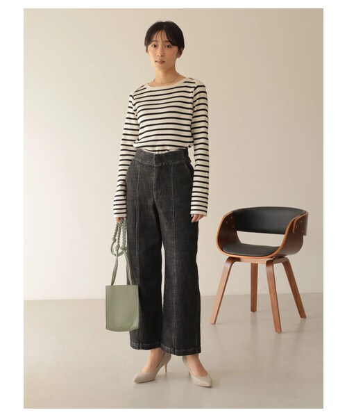 AMERICAN HOLIC（アメリカンホリック）の「≪USED≫ボートネックリブ違いニットプルオーバー（トップス・アイボリー/ブラック・M/L）」の22枚目の写真