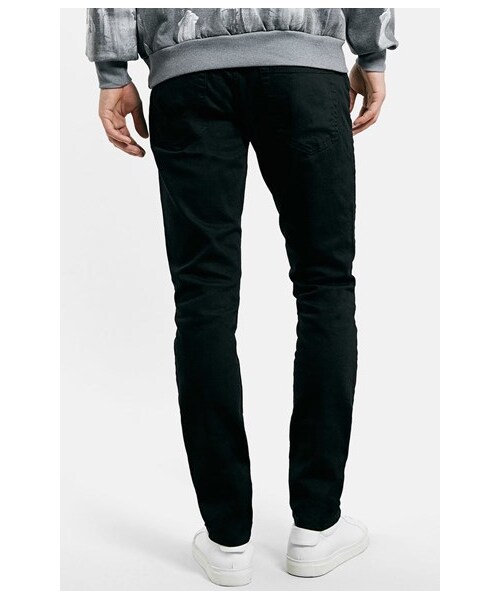 TOPMAN(トップマン)の「Topman Slim Fit Stretch Jeans (Black)(デニムパンツ・メンズ・Black・Short 32 x 30/Long 34 x 34/Short 30 x 30/Long 36 x 34/Long 32 x 34/Regular 30 x 32/Regular 34 x 32/Regular 32 x 32)」の2枚目の写真