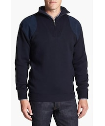 Barbour Cashmere混 Solid Color Sweater Barbour（バブアー）の「Barbour 'Storm' Half-Zip Merino Wool