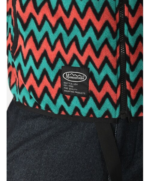 MANASTASH（マナスタッシュ）の「MANASTASH/マナスタッシュZIG ZAG FLEECE PARKA (617)（ジャケット/アウター・メンズ・D/PINK/ORANGE/ROYAL・M/L/XL）」の15枚目の写真