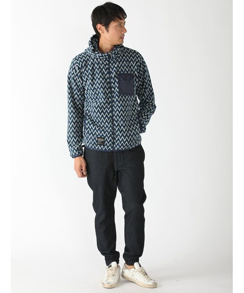 MANASTASH（マナスタッシュ）の「MANASTASH/マナスタッシュZIG ZAG FLEECE PARKA (617)（ジャケット/アウター・メンズ・D/PINK/ORANGE/ROYAL・M/L/XL）」の3枚目の写真