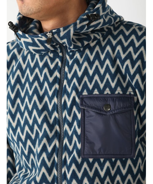 MANASTASH（マナスタッシュ）の「MANASTASH/マナスタッシュZIG ZAG FLEECE PARKA (617)（ジャケット/アウター・メンズ・D/PINK/ORANGE/ROYAL・M/L/XL）」の6枚目の写真