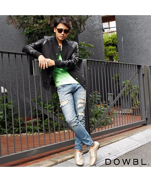 DOWBL（ダブル）の「スリムストレートダメージパンツ（）」 - WEAR