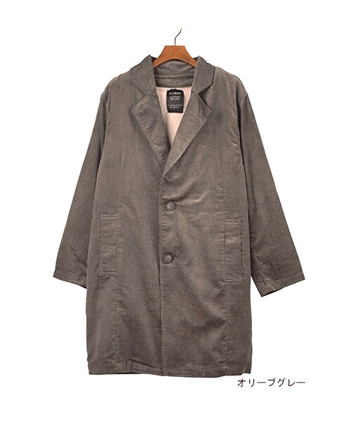 w closet(ダブルクローゼット)の「16Wコーデュロイチェスターコート(トップス・レディース・ベージュ/オリーブグレー/ネイビー・FREE)」の3枚目の写真
