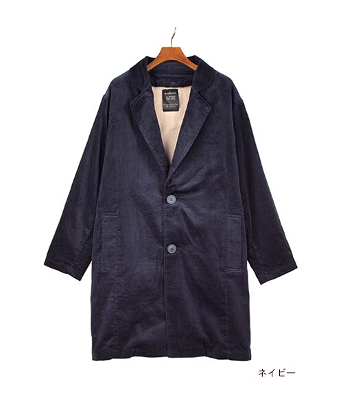 w closet(ダブルクローゼット)の「16Wコーデュロイチェスターコート(トップス・レディース・ベージュ/オリーブグレー/ネイビー・FREE)」の4枚目の写真
