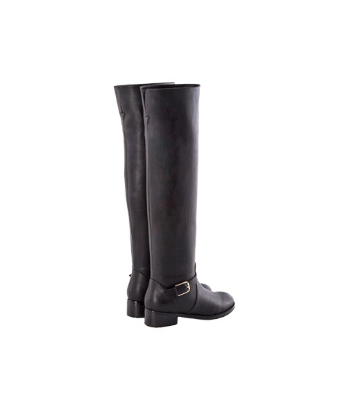 gracegift（グレースギフト）の「後V口實搭素面過膝靴（シューズ・レディース・深咖/黑・35/36/37/38/39/40/41）」の14枚目の写真