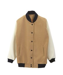 gracegift | 復古撞色拼接棒球外套(ジャケット/アウター)