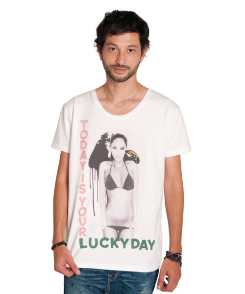 glamb(グラム)の「Lucky T(トップス・メンズ・White/Black/Moku gray/Khaki・Size1/Size2/Size3/Size4)」の7枚目の写真