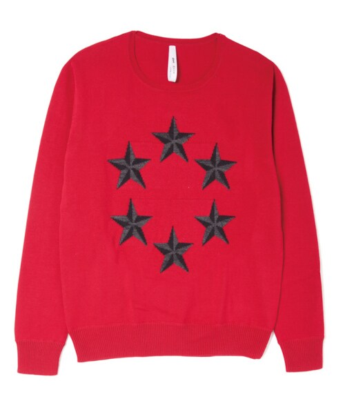 glamb（グラム）の「Round star knit（トップス・メンズ・White/Black/Red・Size1/Size2/Size3/Size4）」の3枚目の写真