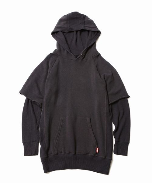 VIRGOwearworks（ヴァルゴウェアワークス）の「ROCKEY HOOD PARKA レイヤード プルオーバー パーカー（その他・メンズ・KHAKI/BLACK・2/3/4）」の3枚目の写真