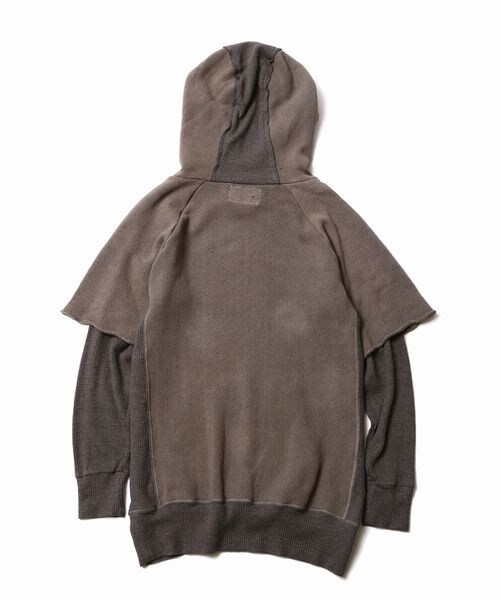 VIRGOwearworks（ヴァルゴウェアワークス）の「ROCKEY HOOD PARKA レイヤード プルオーバー パーカー（その他・メンズ・KHAKI/BLACK・2/3/4）」の4枚目の写真