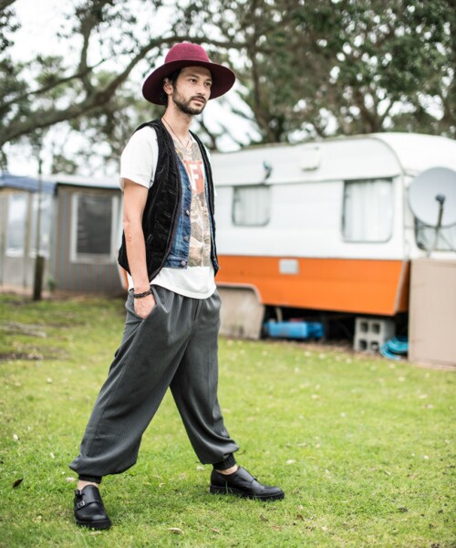 glamb（グラム）の「Alexa denim gilet（ジャケット/アウター・メンズ・Khaki/Black/Burgundy・Size1/Size2/Size3/Size4）」の13枚目の写真