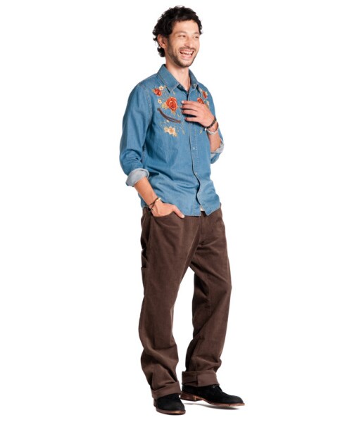 glamb（グラム）の「Nairy corduroy painter pants（パンツ・メンズ・Brown/Black・Size1/Size2/Size3/Size4）」の8枚目の写真