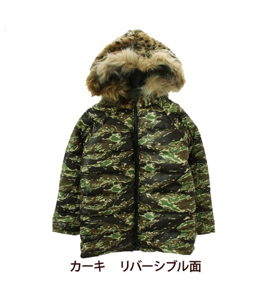 BREEZE(ブリーズ)の「リバーシブル中綿ジャケット(ジャケット/アウター・キッズ・ブルー/カーキ・90/100/110/120/130/140)」の8枚目の写真
