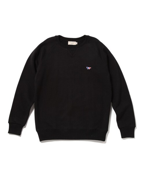 Maison Kitsune(メゾンキツネ)の「TRICOLOR PATCH SWEAT(トップス・メンズ・ブラック/グレー・S/M)」の1枚目の写真