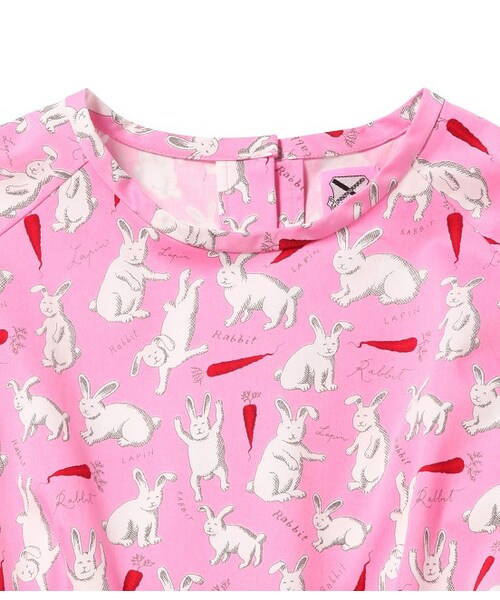 Ex-Libris by Olympia Le-Tan（エックスリブリスバイオランピアルタン）の「【先行予約】GRAPHIC DRESS【Pierre Le-Tan】（ワンピース/ドレス・レディース・ピンク・38/40）」の4枚目の写真