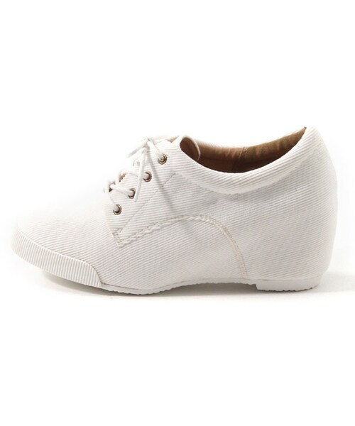 mysty woman（ミスティウーマン）の「インヒールスニーカー（シューズ・レディース・オフホワイト/ネイビー/ブラック・M/L）」の6枚目の写真