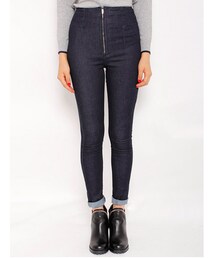 SPIRALGIRL | Fファスナーデニムハイウエストスキニー14AW(パンツ)