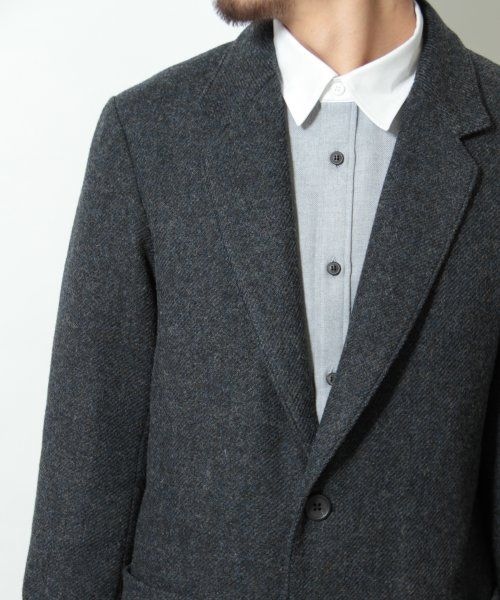 HARE(ハレ)の「シェットランドチェスターコート(ジャケット/アウター・メンズ・ダークグリーン/ネイビー・S/M/L)」の5枚目の写真