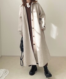 chocomee | ステンカラーロングコート(ステンカラーコート)