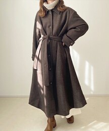 chocomee | ステンカラーロングコート(ステンカラーコート)