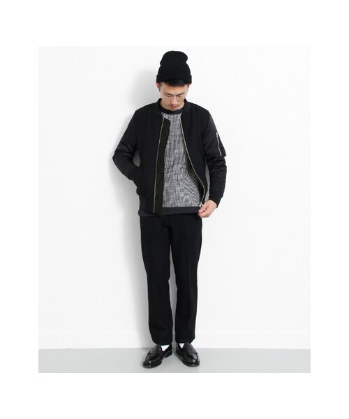 URBAN RESEARCH(アーバンリサーチ)の「URiD FABRIC MIX MA-1(ジャケット/アウター・メンズ・BLACK/GRAY・M/L)」の11枚目の写真