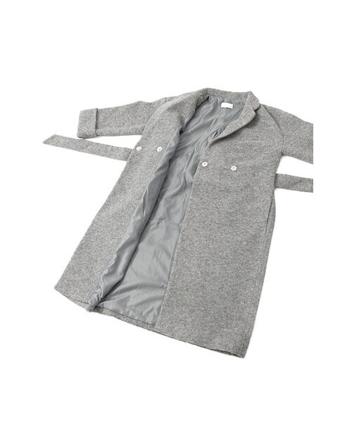 KBF（ケイビーエフ）の「ロングガウンコート（ジャケット/アウター・レディース・OFF/L/GRAY/GRAY・one）」の13枚目の写真