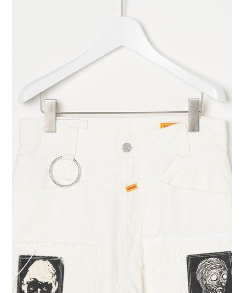 Patch Katana Wide Pants KIDILL × EDWIN Black And White KIDILL × EDWIN Patch Katana Wide Pants – 017 Shop