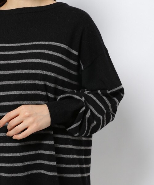 BARNYARDSTORM（バンヤードストーム）の「≪WEB先行予約≫ボーダーニット（トップス・ブラック/キャメル・S(0)/M(1)）」の16枚目の写真