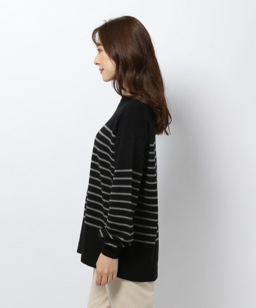 BARNYARDSTORM（バンヤードストーム）の「≪WEB先行予約≫ボーダーニット（トップス・ブラック/キャメル・S(0)/M(1)）」の13枚目の写真