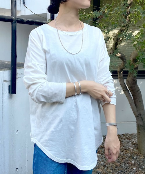 SHENERY(シーナリー)の「シルケットカットソー(Tシャツ/カットソー・レディース・オフホワイト・F)」の1枚目の写真