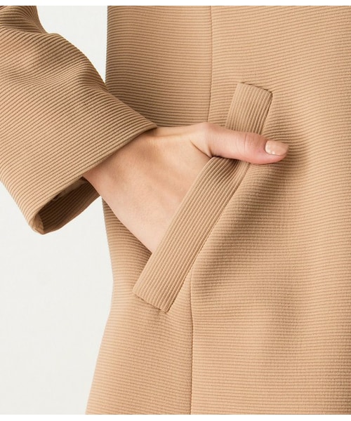 ROPE'（ロペ）の「【トールサイズ】ジップノーカラーコート（アウター・ワンピース・レディース・ブラック/キャメル・EX2/EX3）」の9枚目の写真