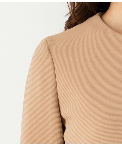 ROPE'（ロペ）の「【トールサイズ】ジップノーカラーコート（アウター・ワンピース・レディース・ブラック/キャメル・EX2/EX3）」の7枚目の写真