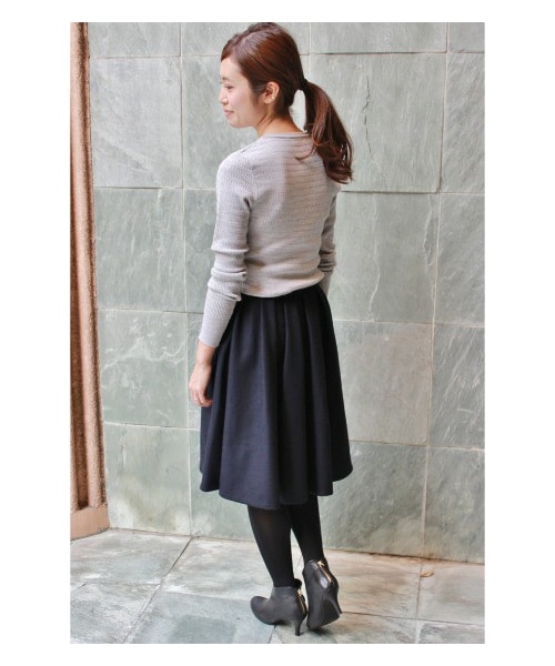 IENA（イエナ）の「ウールフォルムフレアスカート（ひざ丈スカート
