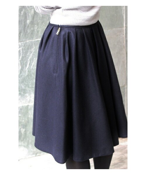 IENA（イエナ）の「ウールフォルムフレアスカート（ひざ丈スカート